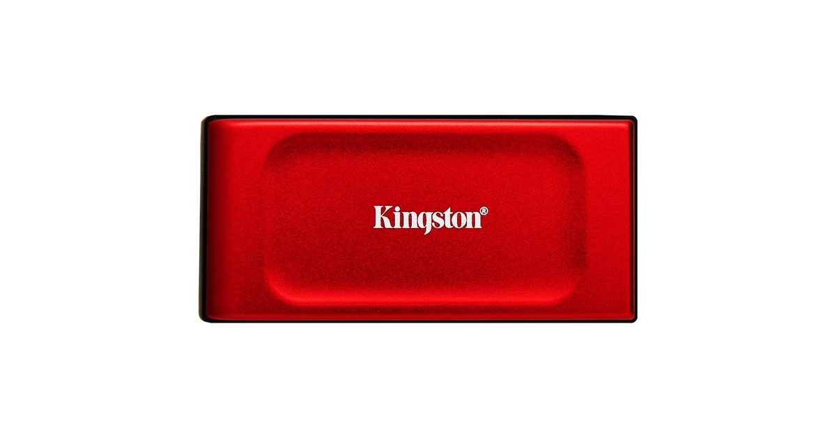 KingstonXS1000 Portable 1 TB externe SSD  (Rood/zwart, SXS1000R/1000G, USB-A 3.2 (10 Gbit/s))