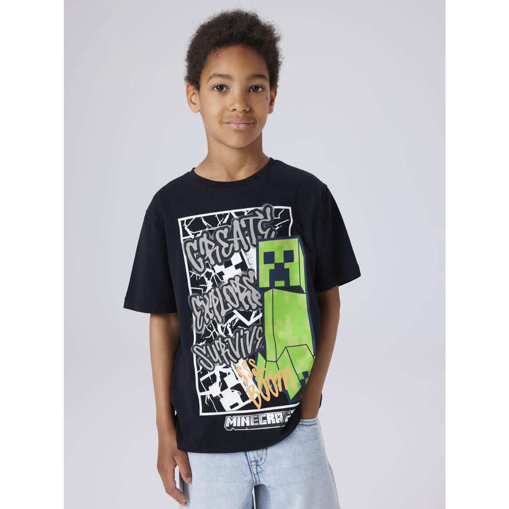 Køb Name It Black Nkmmase Minecraft Ss Nreg Top Noos Bfu