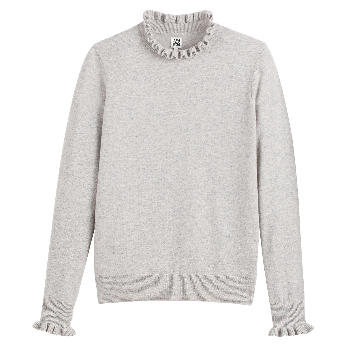 COLEÇÕES LA REDOUTE<br>Suéter com gola alta, lã reciclada e cashmere