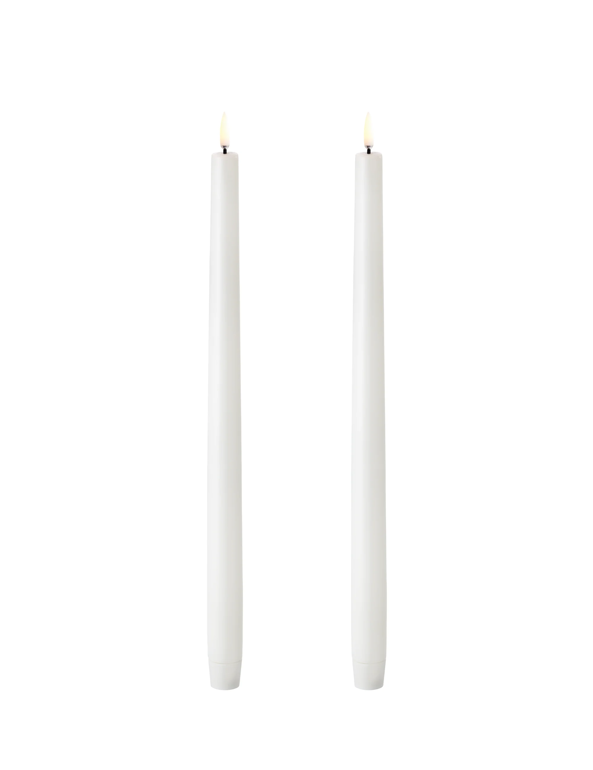 Uyuni  LED Taper Slim kronelys 2 stk. Nordic White -  H35 cm.
