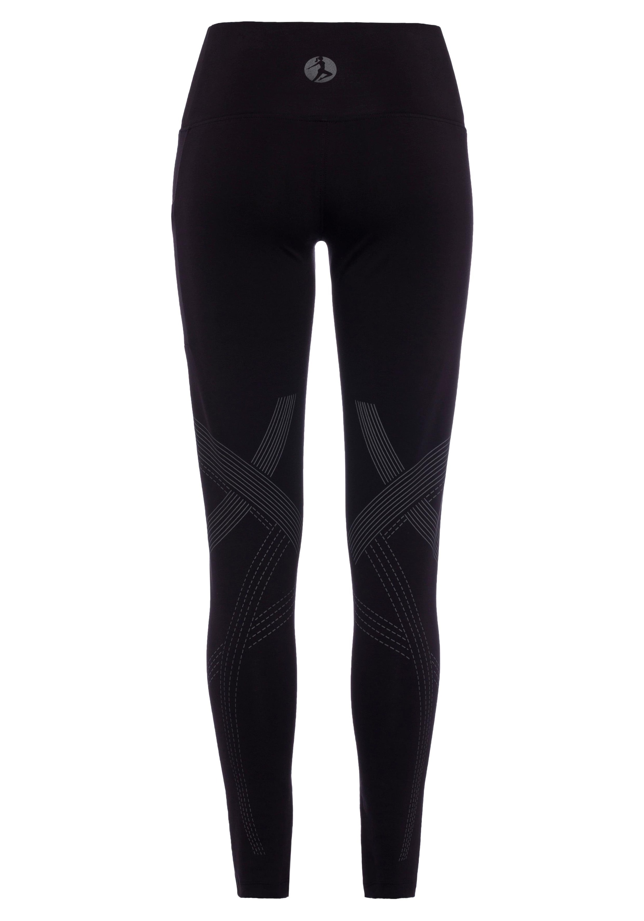 LASCANA ACTIVE Leggings  mit optischen Reflektorprint und Handytasche, Loungewear