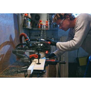 SKIL 20V afkortzaag / verstekzaag 216mm met trekfunctie en laser 3590AA incl. 4.0Ah accu   snellader