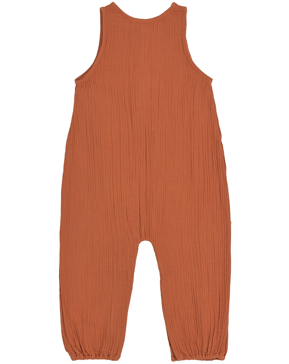 Strampler COZY MUSLIN ohne Fuß in rust