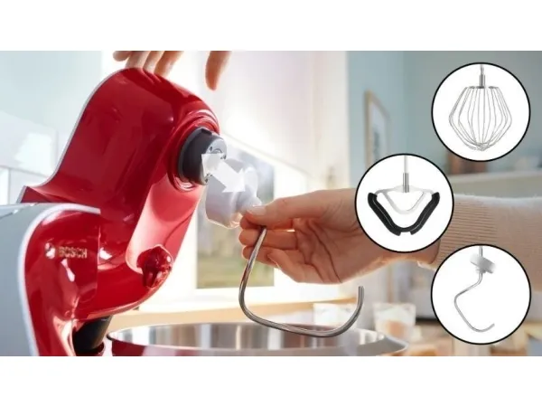 Bosch MUM5 MUM5X720 - Køkkenmaskine - 1000 W - dybrød/sølv
