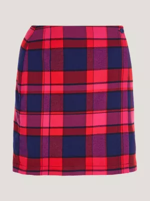 Saia curta xadrez reta envelope
