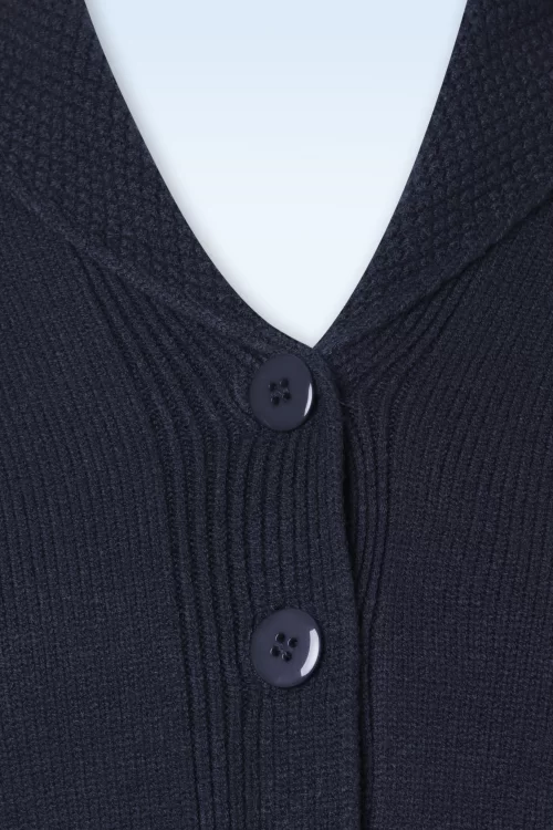 Banned Retro Violet cardigan in nachtblauw