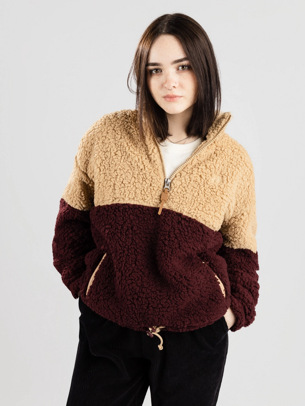 Kazane Zoe Zip Hoodie incense/port royale