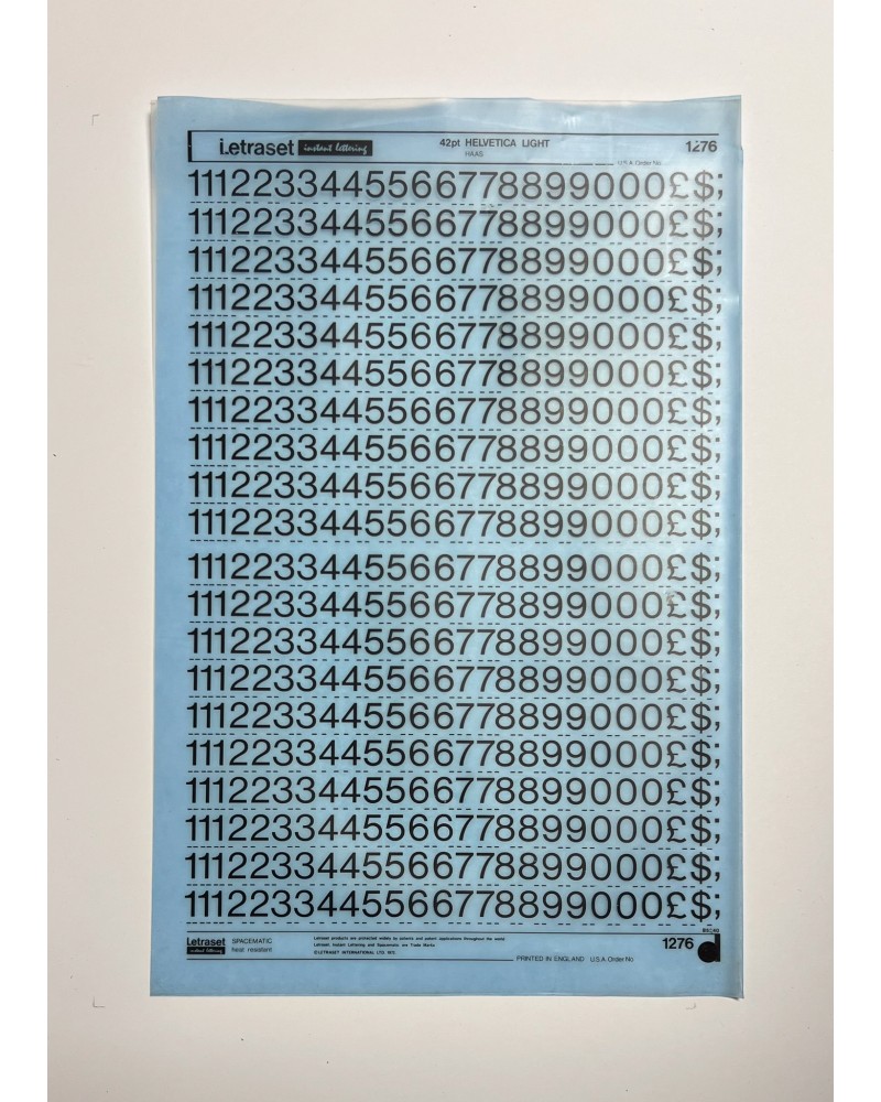 letraset-1276- HELVETICA LIGHT - 42pt