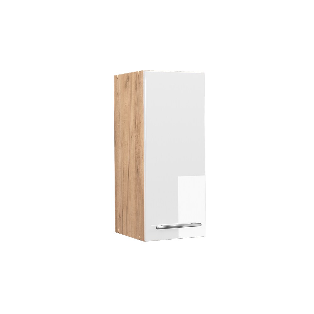 Vicco Hängeschrank Küchenschrank Küchenmöbel Fame-Line Eiche Weiß modern 30 cm Küche Einbauküche Hängeschrank Drehtür Einlegeboden Küchenzeile Hochglanz