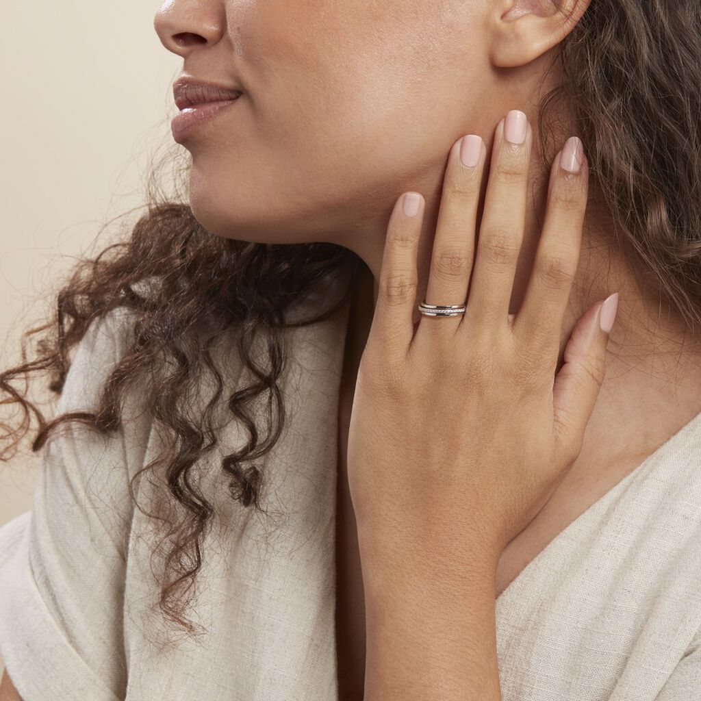Bague Morrigan Or Blanc Oxyde De Zirconium