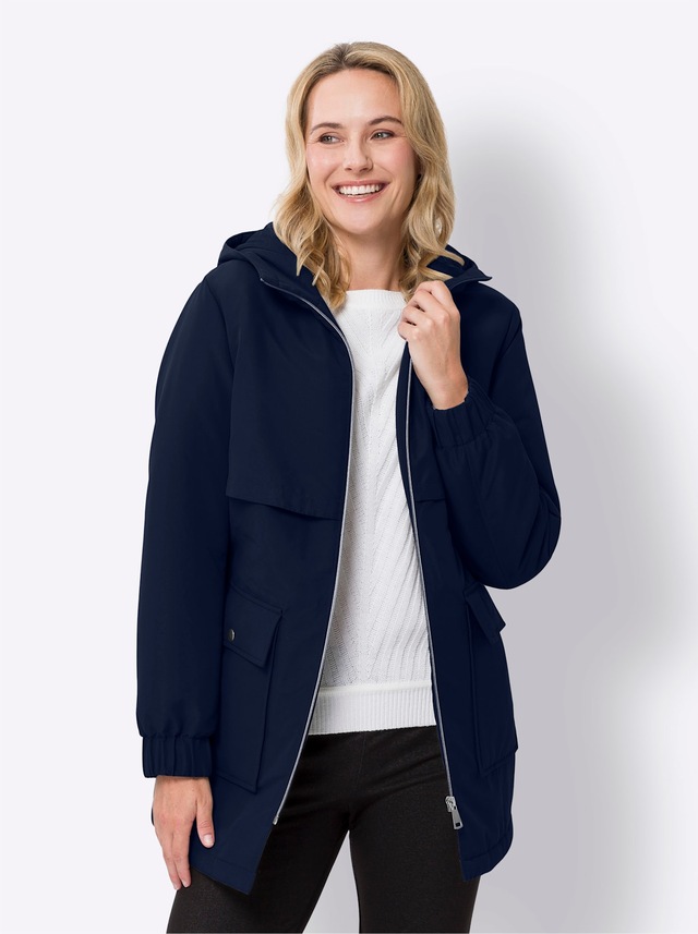 Classic Basics Langjacke mit Kapuze