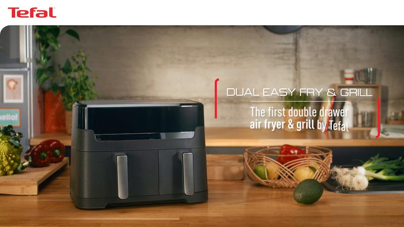 Easy Fry & Grill Dual EY905B Air fryer met dubbele lades - 8 programma's - 8,3 L