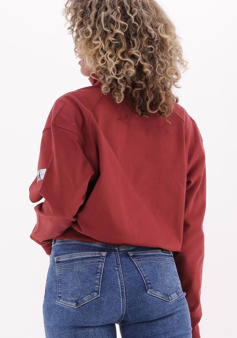 CALVIN KLEIN roest calvin klein sweater badge half zip sweatshirt