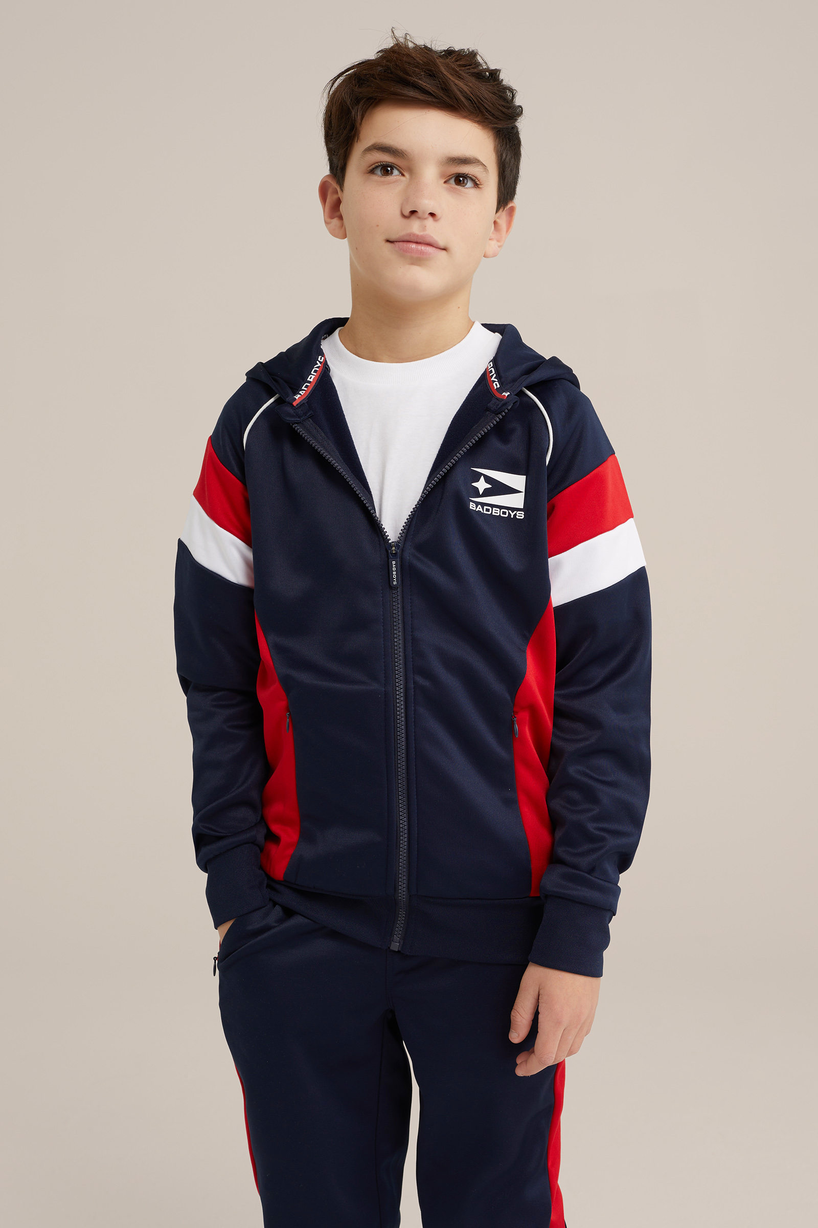 Jongens vest met capuchon Bad Boys Multikleur