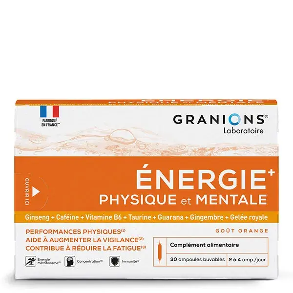 GRANIONS Energia Física e Mental - Vitaminas - Geleia Real - Ginseng