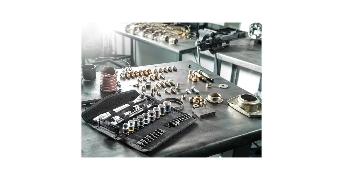 Wera8100 SB 8 Zyklop Metal-ratelset, 29‑delig gereedschapsset  (Zwart/zilver, Omschakelpal, 3/8