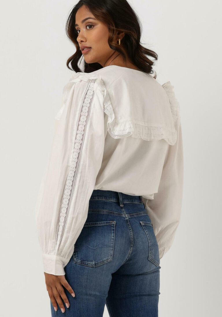 NOTES DU NORD witte notes du nord blouse elizabeth shirt