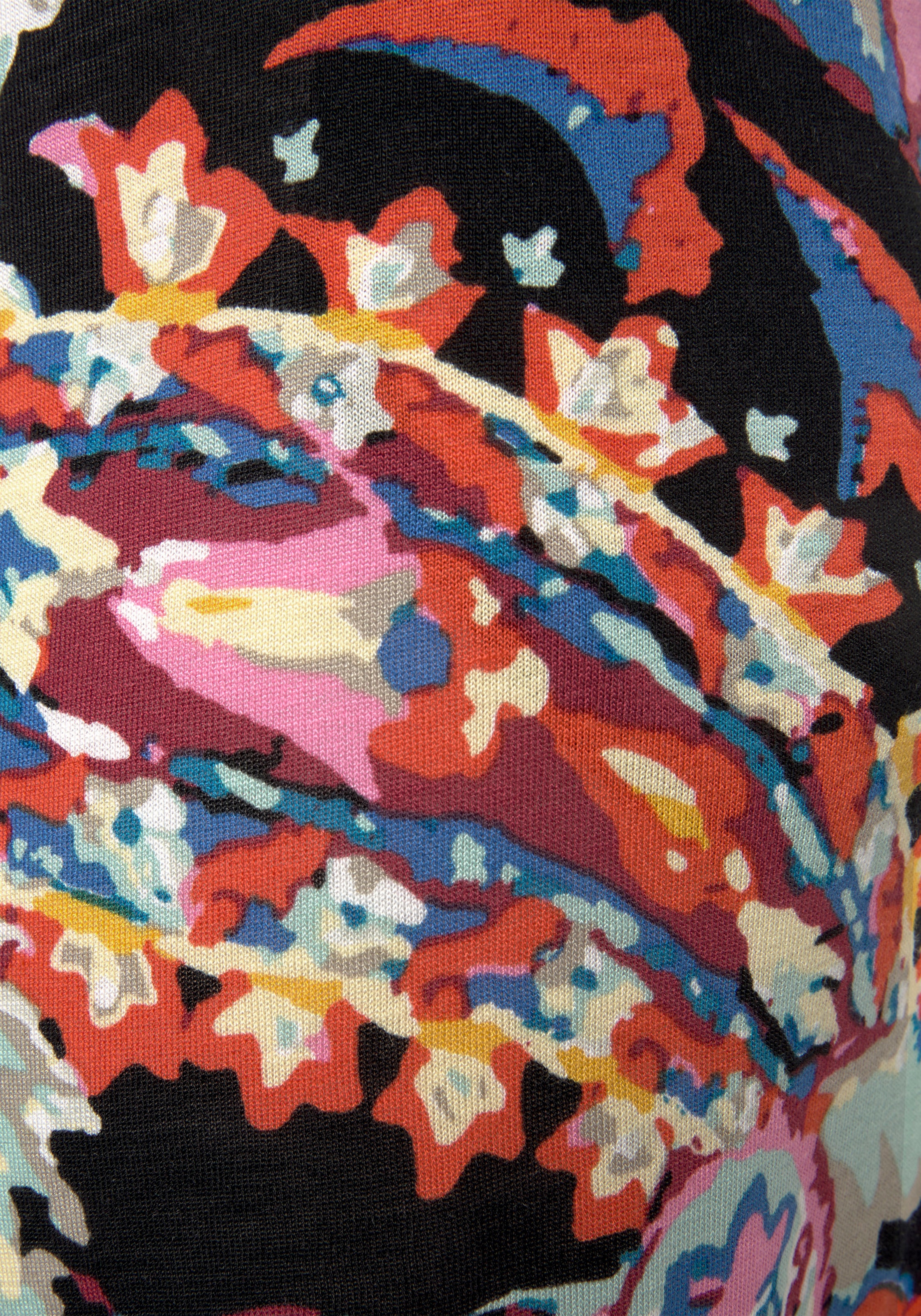 Buffalo Palazzohose  aus Viskosejersey im Alloverprint mit Taschen