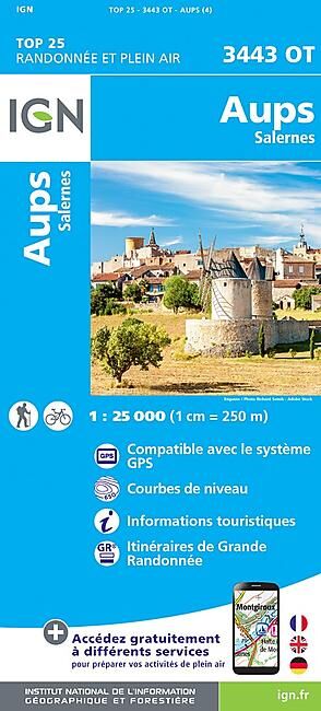 IGN - TOP25 3443OT AUPS SALERNES 1 25 000