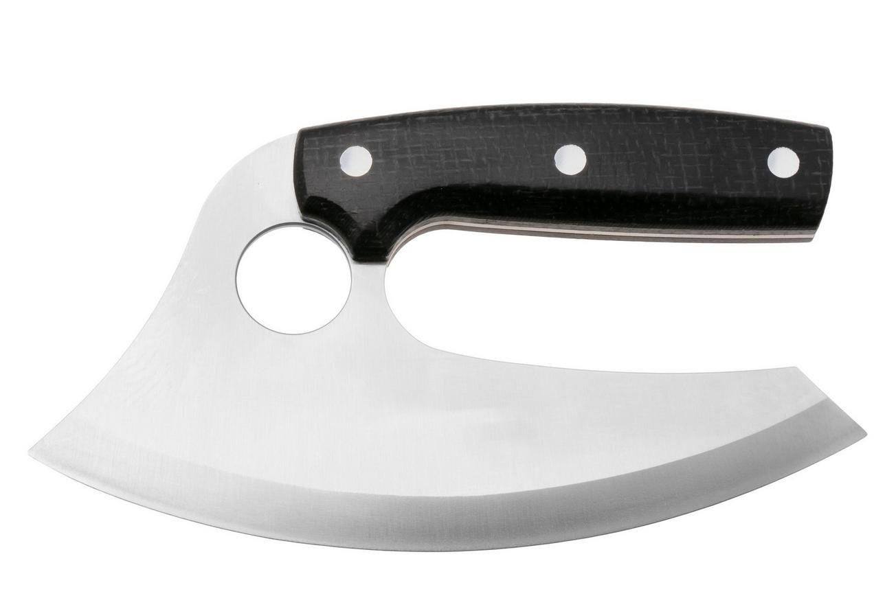 Nordic Knife Design Ulu 170, 2065 Bison Black Micarta, jachtmes