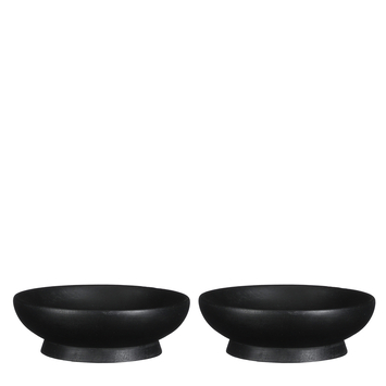 Pompeo Schaal - 2 Stuks - H5 x ø16 cm - Zwart