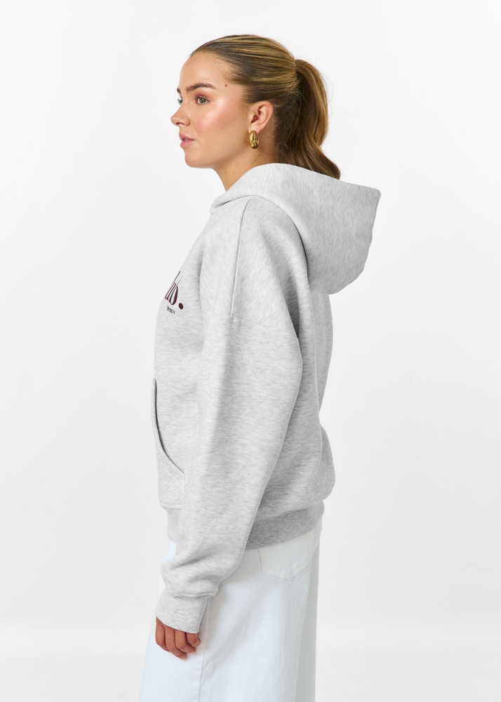 Social club hoodie lichtgrijs