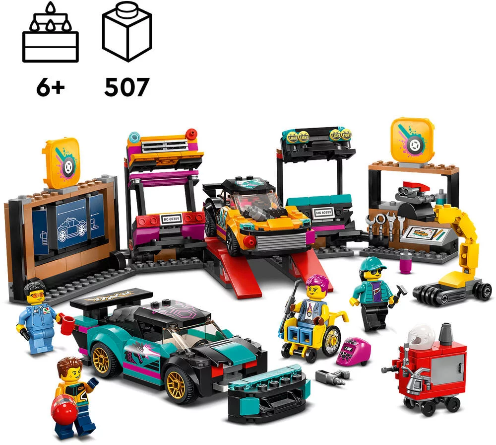 LEGO®CITY 60389 - LE GARAGE DE CUSTOMISATION