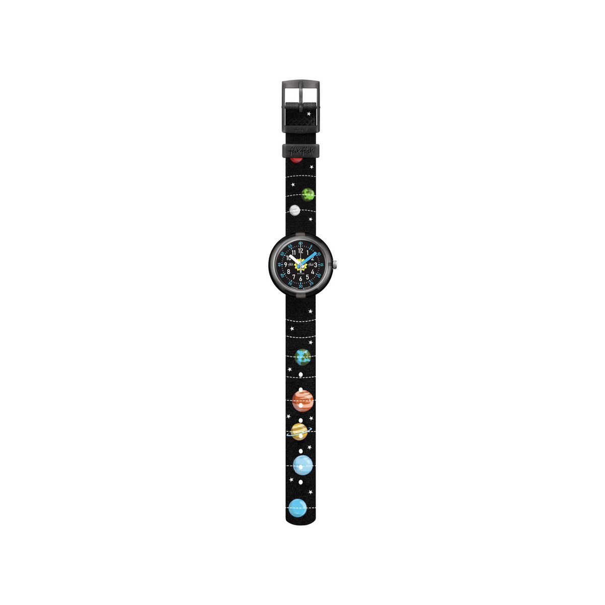 Montre Flik Flak enfant noir matériaux biosourcés