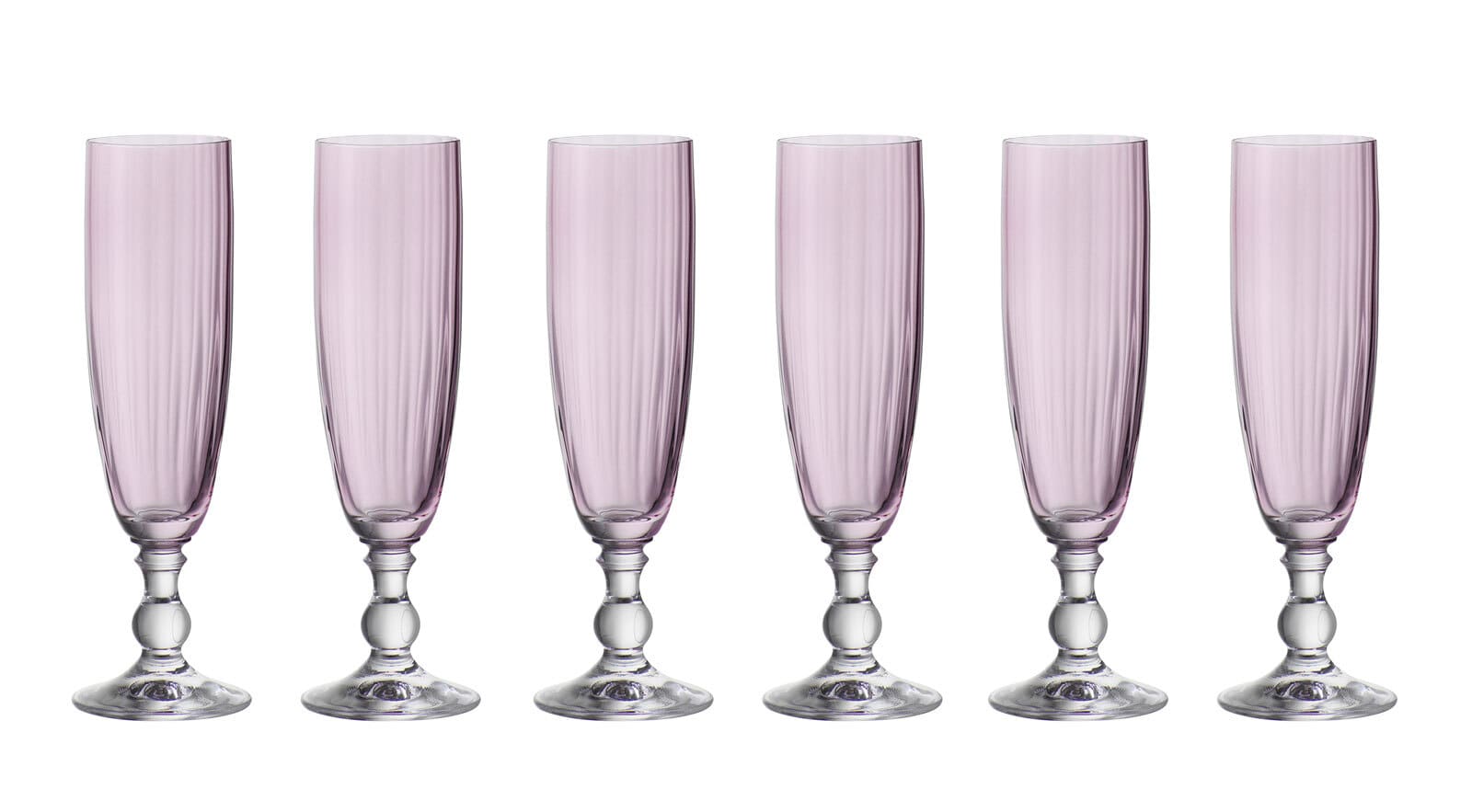 TAFELWERT Sektkelch GIORGIA 6er Set rosa