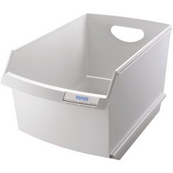 Bac à papier LOGO-DRIVE, polystyrène, 25 litres, gris