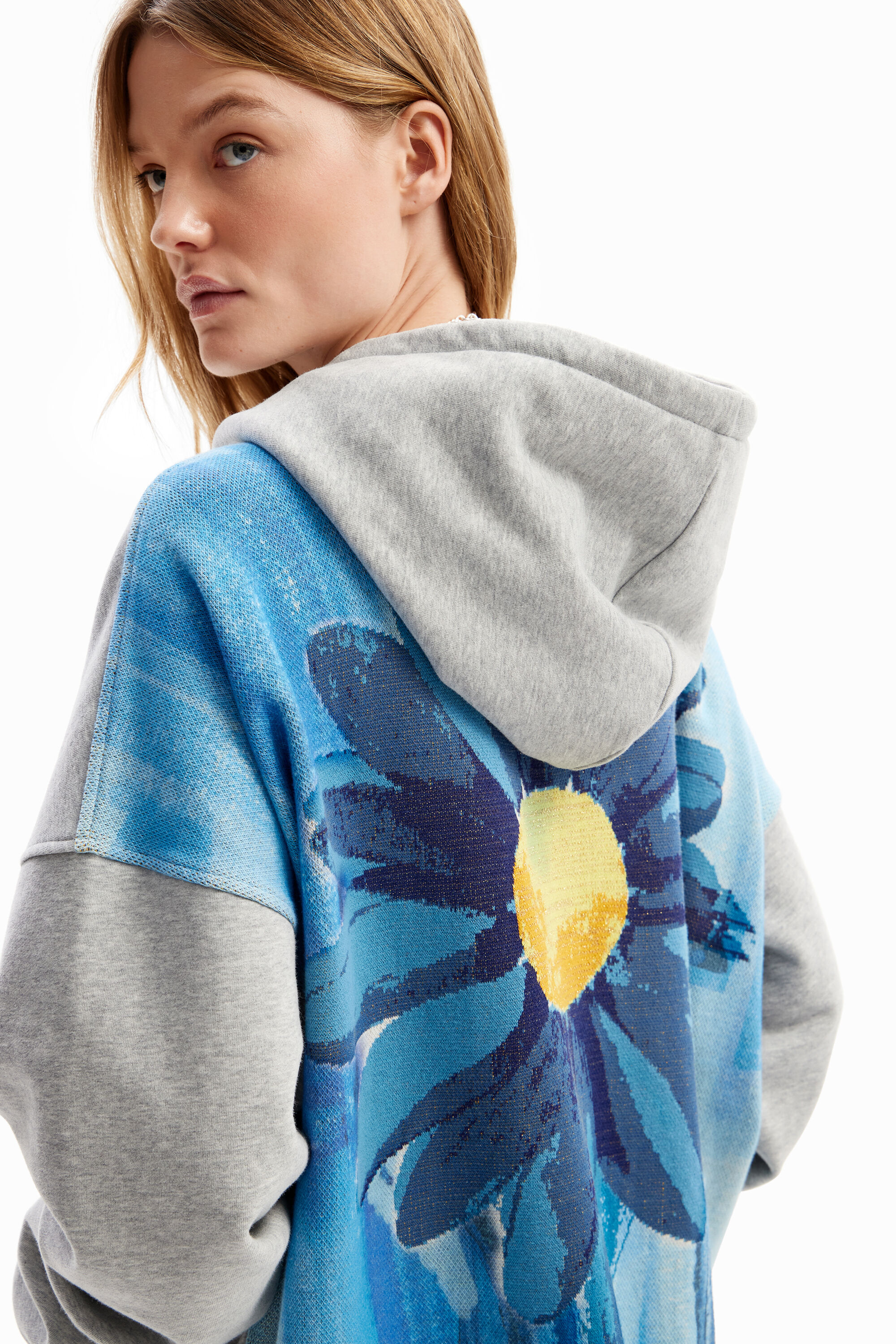 Moletom oversized margarita cremallera