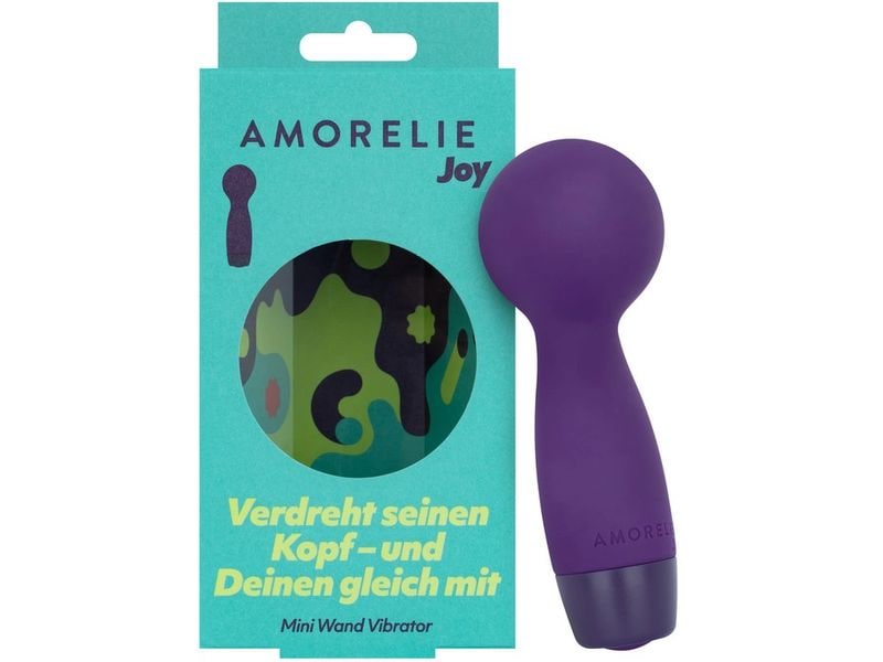 Amorelie Vibrator Joy Turn Mini-Wand-Massager Mini-Wand-Massage für die perfekte Stimulation des äusseren Hotspots