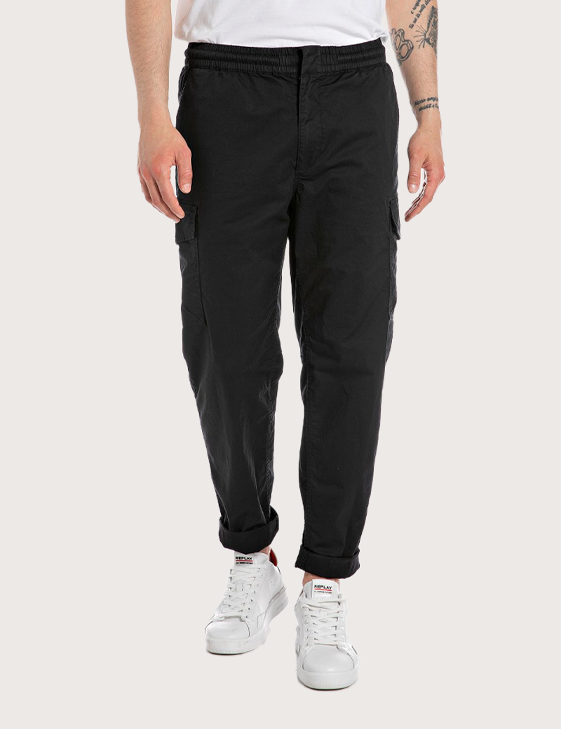 REPLAY PANTALON HOMME CARGO NOIR