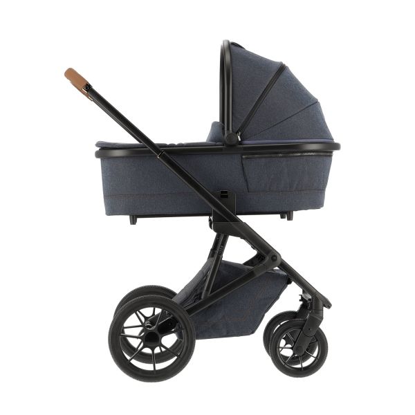 Qute Q-Rider Plus Kinderwagen - Denim Blue | Kidsriver Curve Autostoel - Black