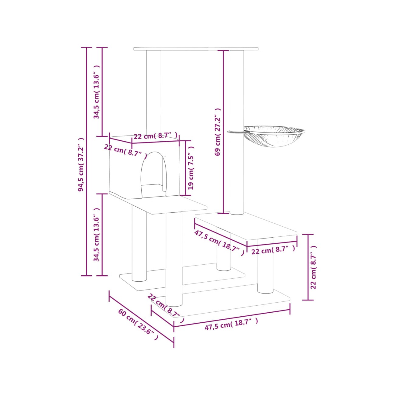 VidaXL Kratzbaum
