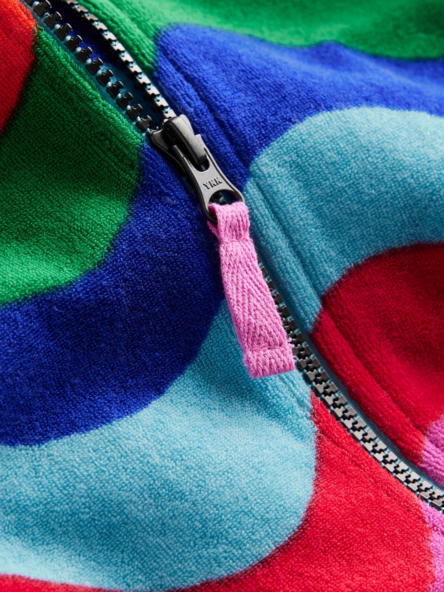 Boden Romie Rainbow Towelling Zip Throw-On Robe