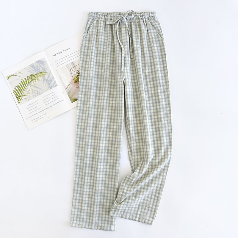 Dogini - Mid Rise Gingham Pyjamabroek (Verschillende designs)