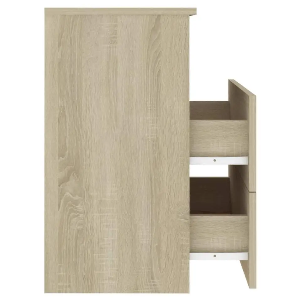 vidaXL - Nachtkastje - Bruin - Bewerkt hout