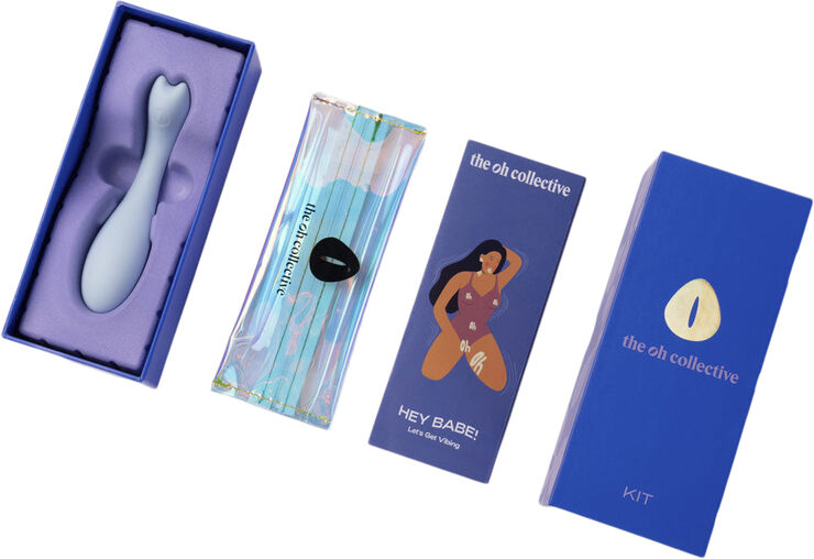 The Oh Collective Kit - Bendy G-spot & Clitoral vibrator Blue