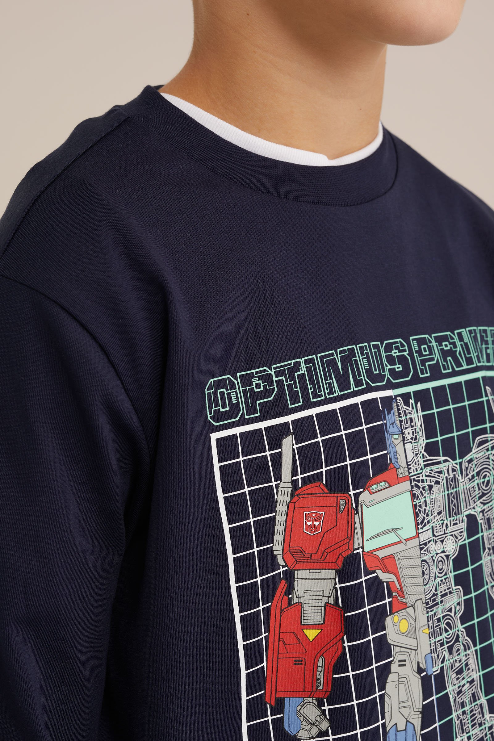 Jongens T-shirt met opdruk WE Fashion Donkerblauw