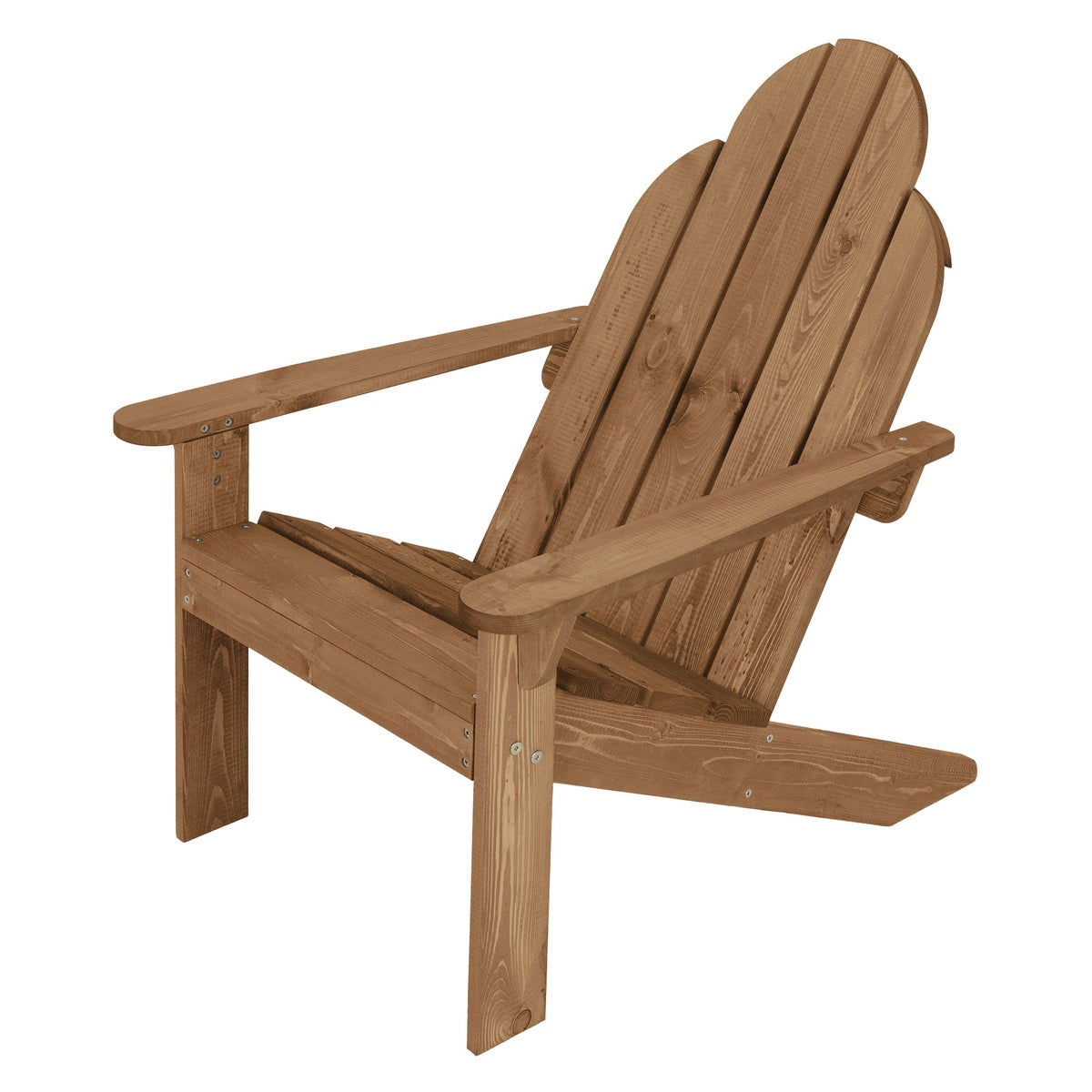 ECD Germany Adirondack stoel van massief dennenhout, 92,5x70x89 cm, bruin, tuinstoel met rugleuning en armleuningen, ergonomische houten stoel, weerbestendige tuinstoel, relaxstoel voor balkon, tuin, strand