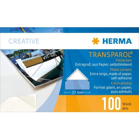 HERMA Transparol Fotoecken extra-groß, 2er-Streifen, 100 Stück