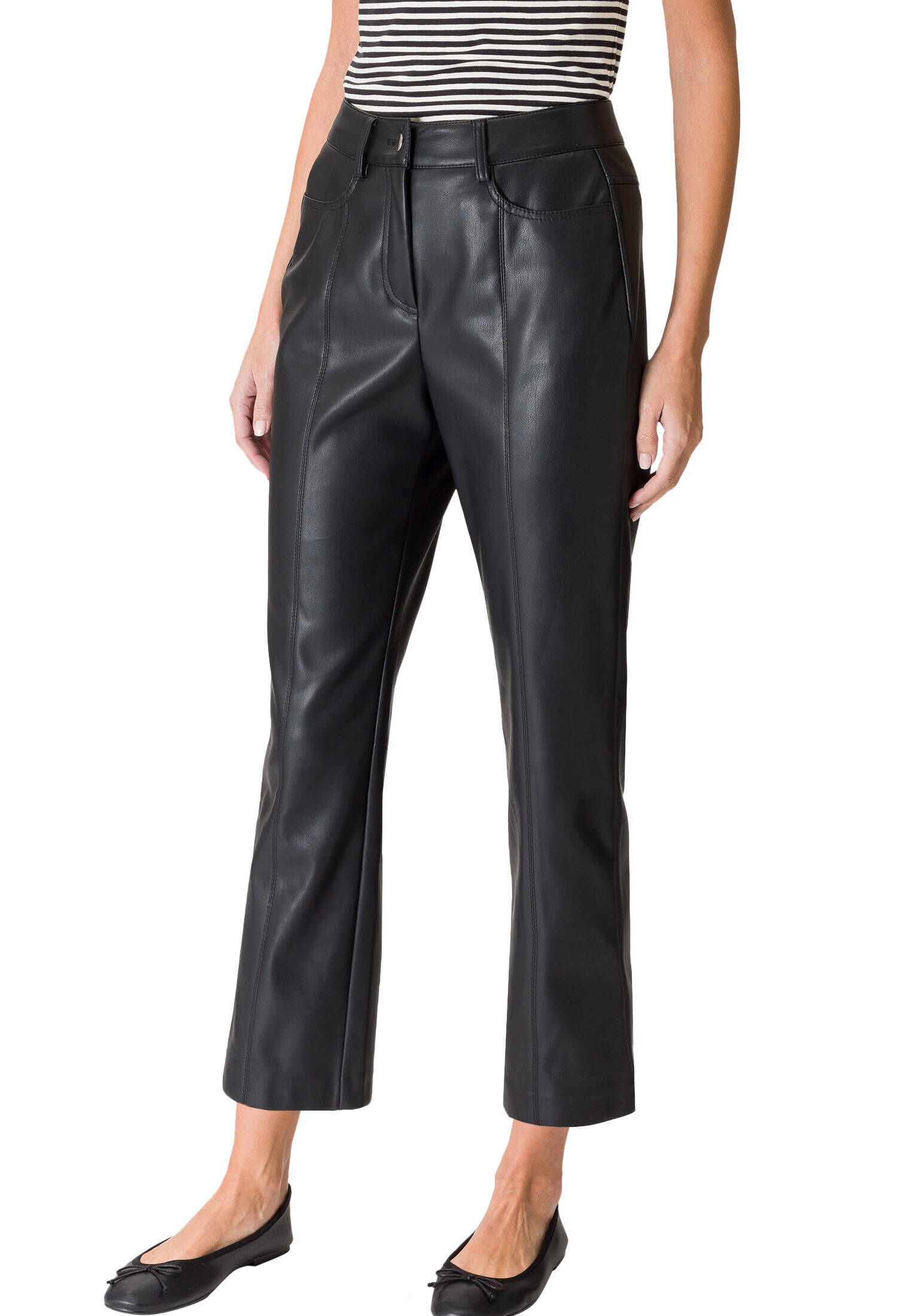 zero| Damen Hose in Lederoptik 26 Inch