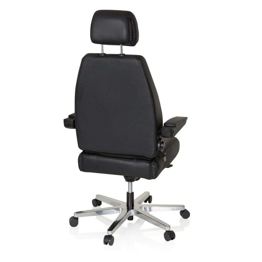 XXL Drehstuhl 24 HOURS Leder mit abklappbaren Armlehnen hjh OFFICE