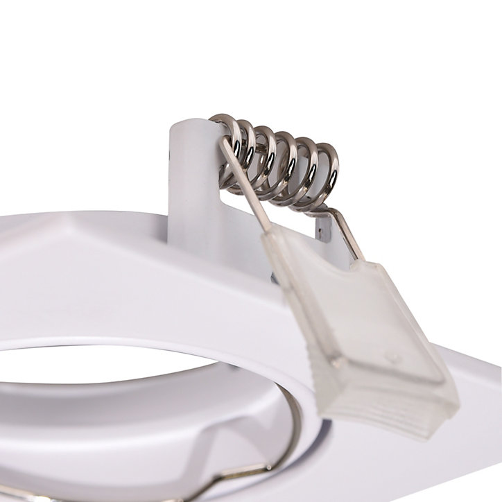 Support carré pour spot encastrable Ares IP20 ⌀8,5xH.2,8cm métal blanc GoodHome