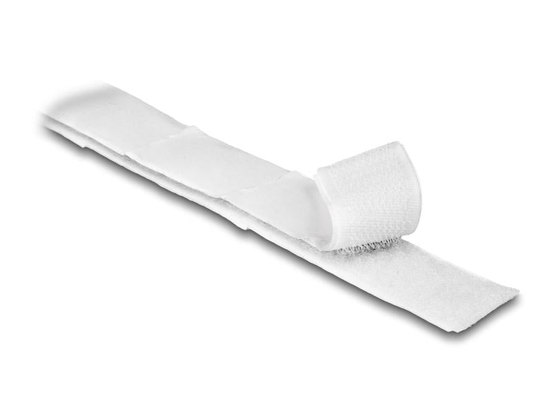 Delock Klettband 5 m x 20 mm mit Haft- und Flauschband, Wei Delock Klettband selbstklebend mit Haft- und Flauschband L 5 m x B 20 mm weiss