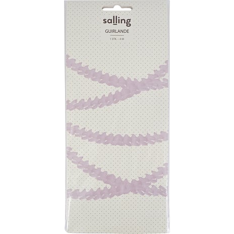 Salling guirlande i papir L:4 meter - Lyserød