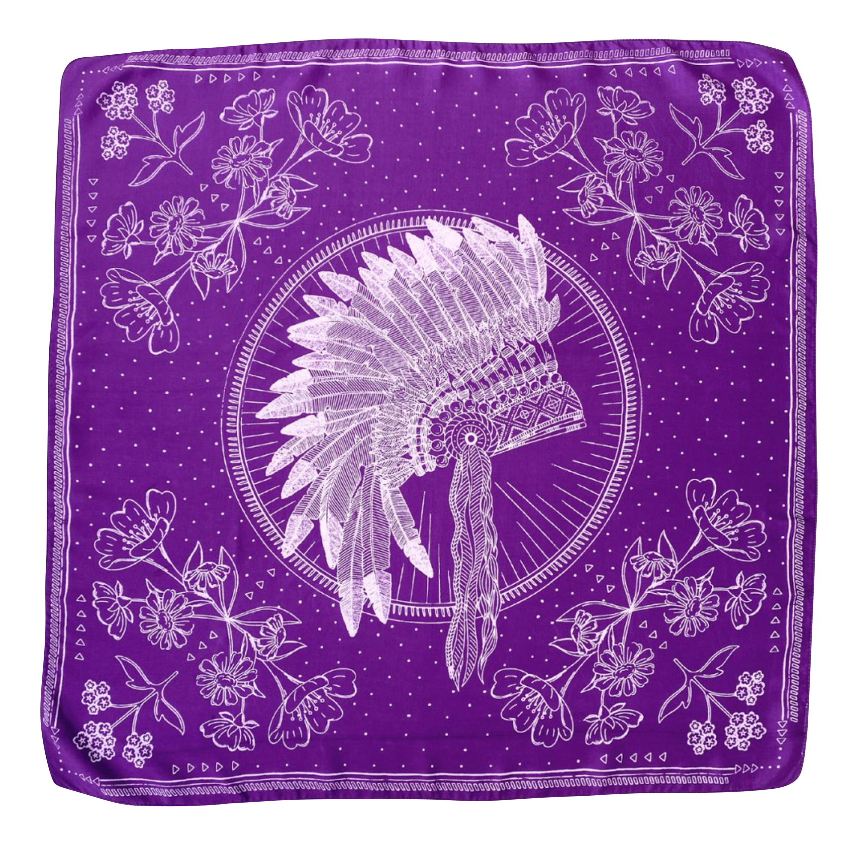 PALIKA - Foulard imprimé en coton | Violet