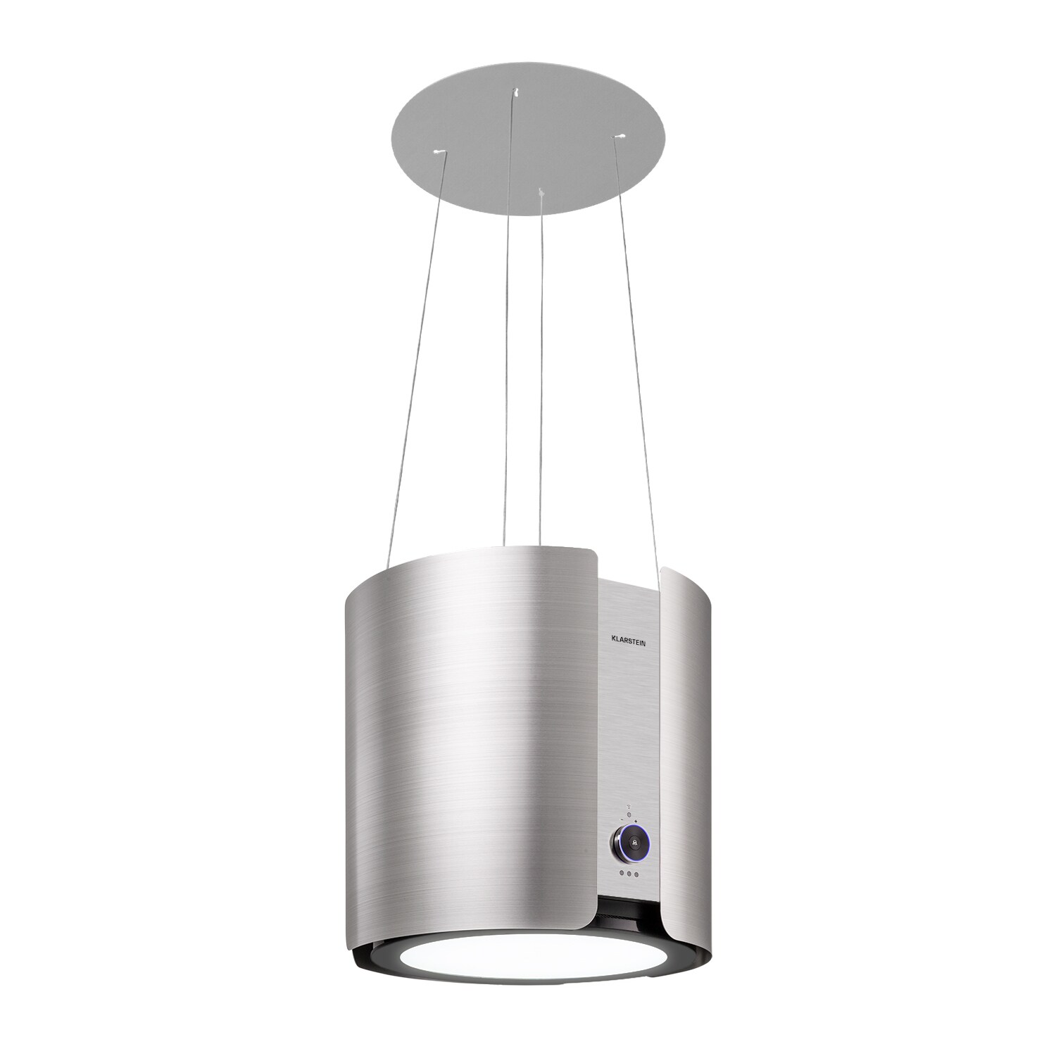 Skyfall Smart Inselabzugshaube Ø45cm Umluft 402m³/h LED Weiß/silber