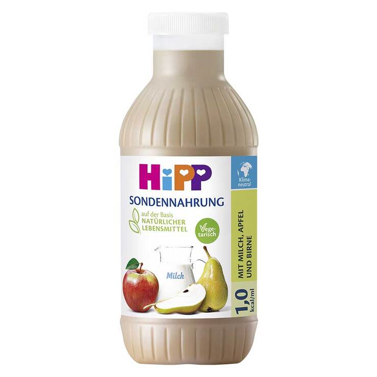 Hipp Sondennahrung Milch Apfel & Birne Kunststoff Fl., 500 ml